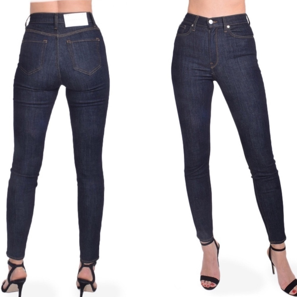 BLDWN Ankle Skinny Jeans Dark Blue Wash High Waisted Rise Abyss NEW NWT 29